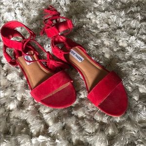 Red Steve Madden sandals